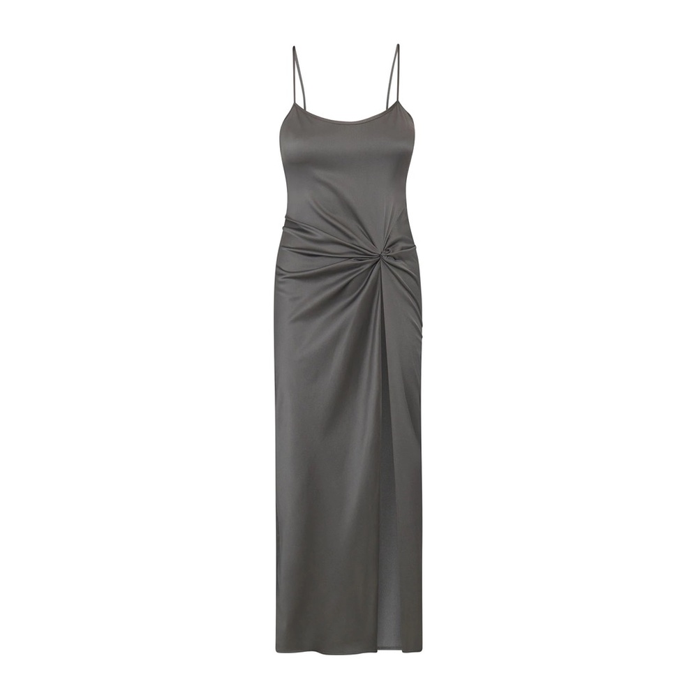 SILK SLEEP SLIP WITH HIGH SLIT